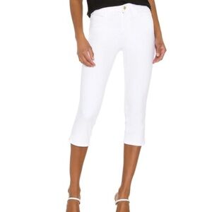 Frame Le High Pedal Plusher White Denim Pants Capri Length Size 31 NWT Retro Y2K